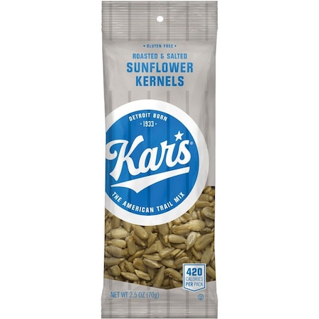 Kars Sunflower Kernels, Roasted and Salted, 2.5 oz, 12 BG/BX, AST PK KARSN08235